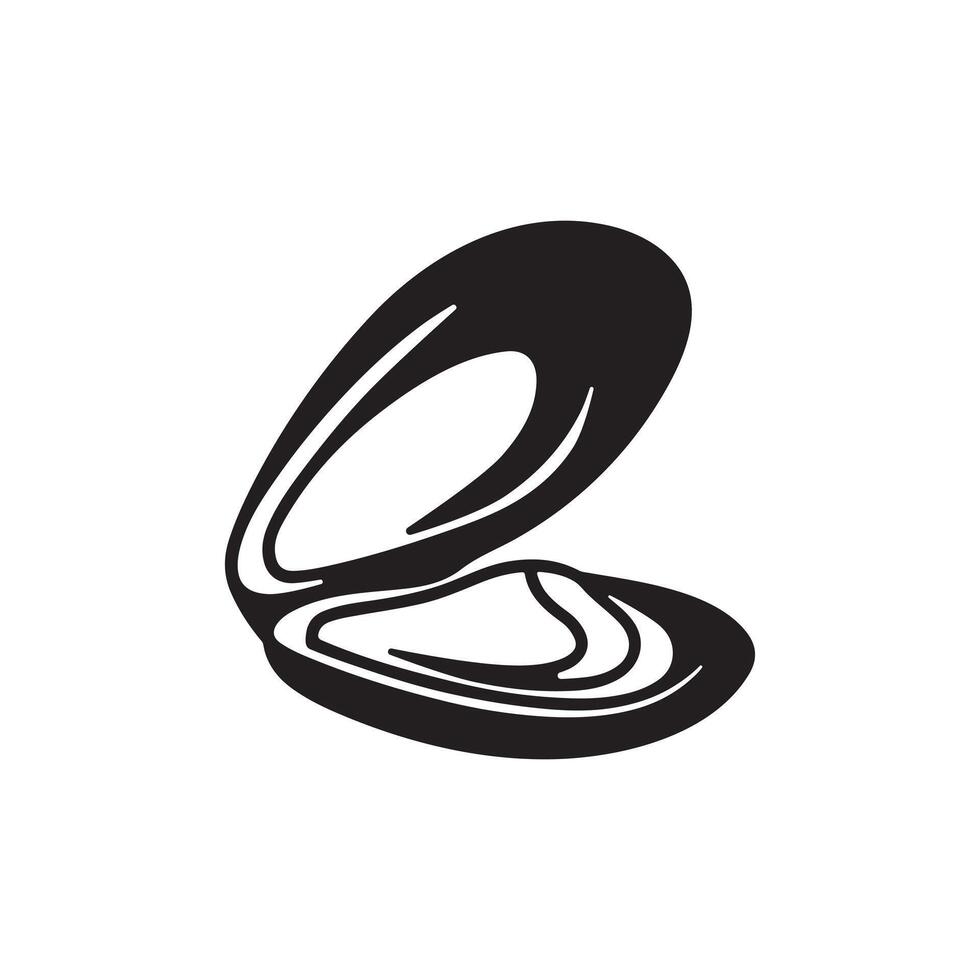illustration of a shell silhouette vector