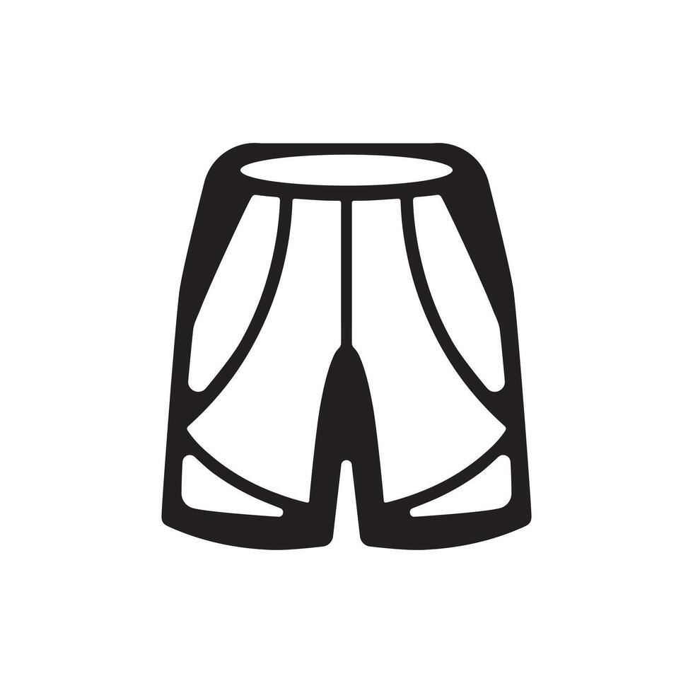 design of basketball shorts silhouette vector