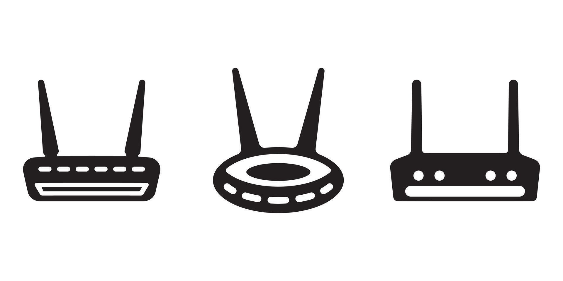Modern router silhouette art illustration on a white background vector