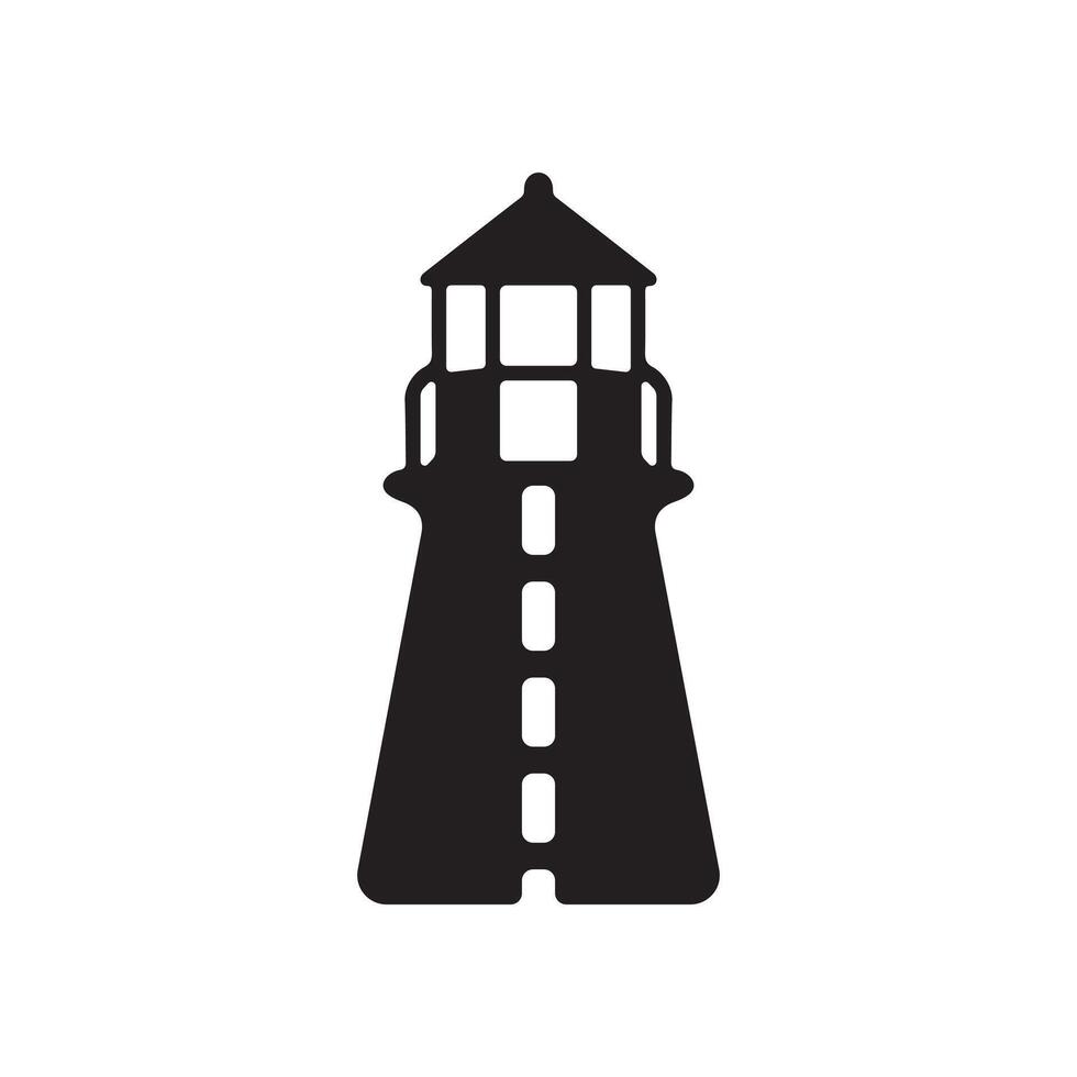 Lighthouse silhouette design illustration vector