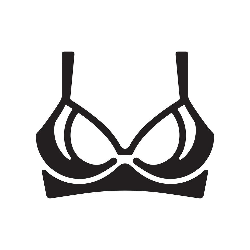 design of bra silhouettes on a white background vector