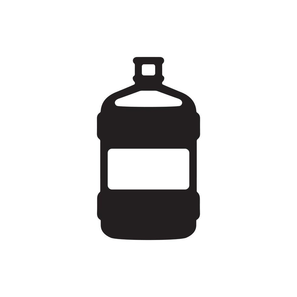 Clean water storage gallon container silhouette illustration vector