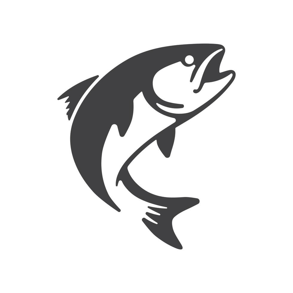 Tarpon Fish Icon Silhouette Art vector