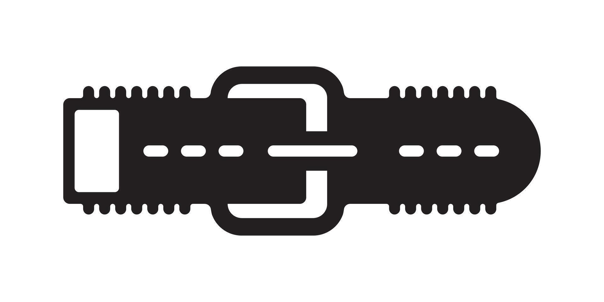 Buckle illustration in silhouette style vector