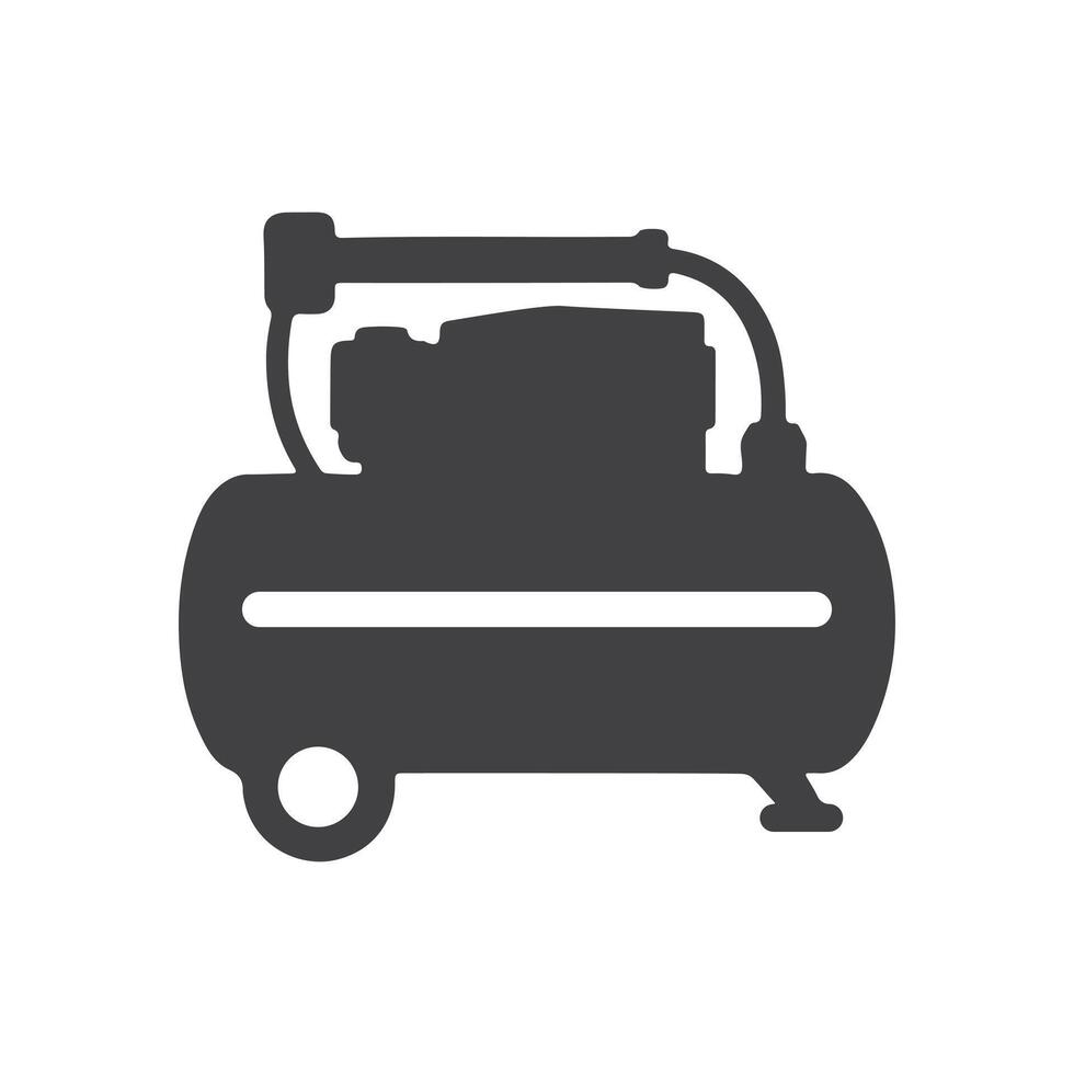 Air Compressor Icon Silhouette Art vector