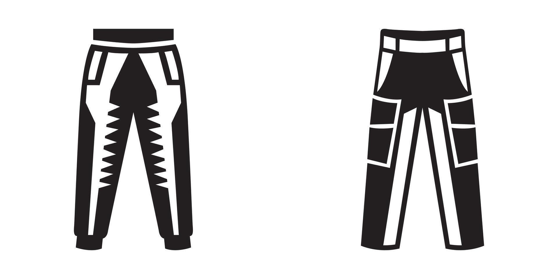 Casual track pant silhouette illustration vector