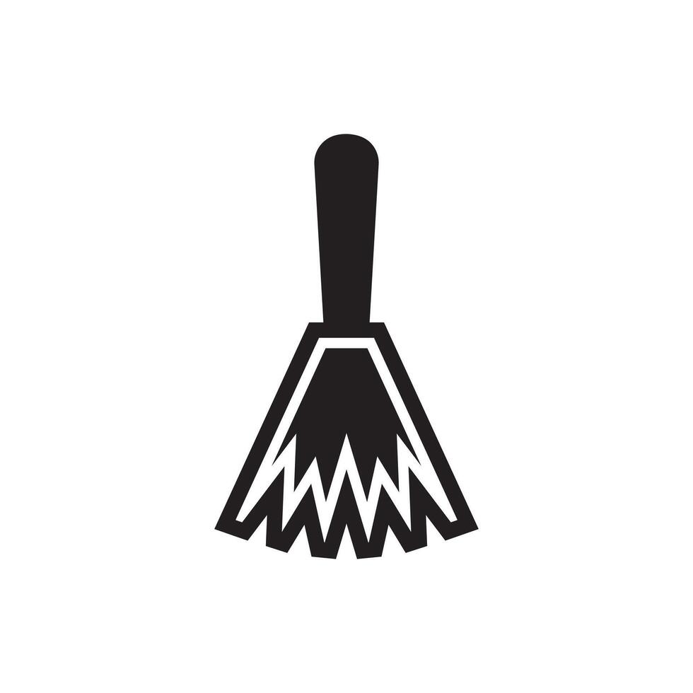 Cleaning brush silhouette illustration vector