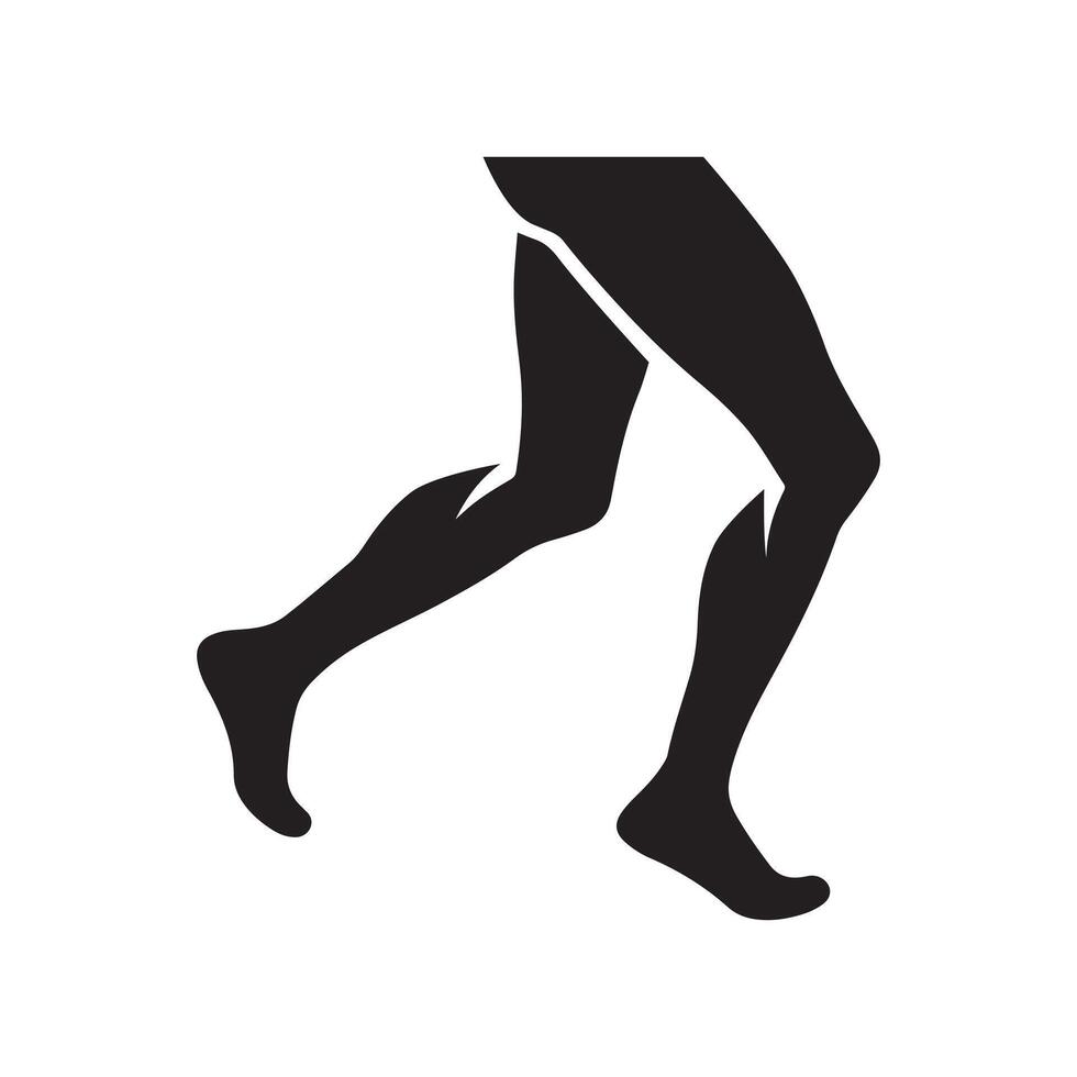Human Leg Silhouette Art Illustration vector