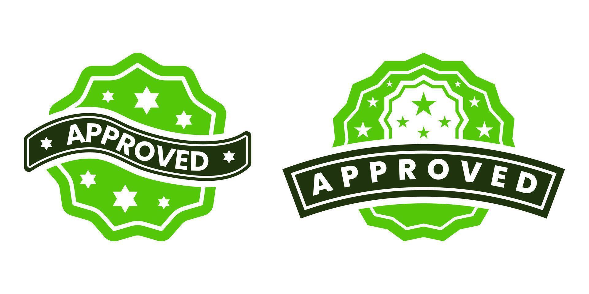 Isolated approved stamp icon illustration vector