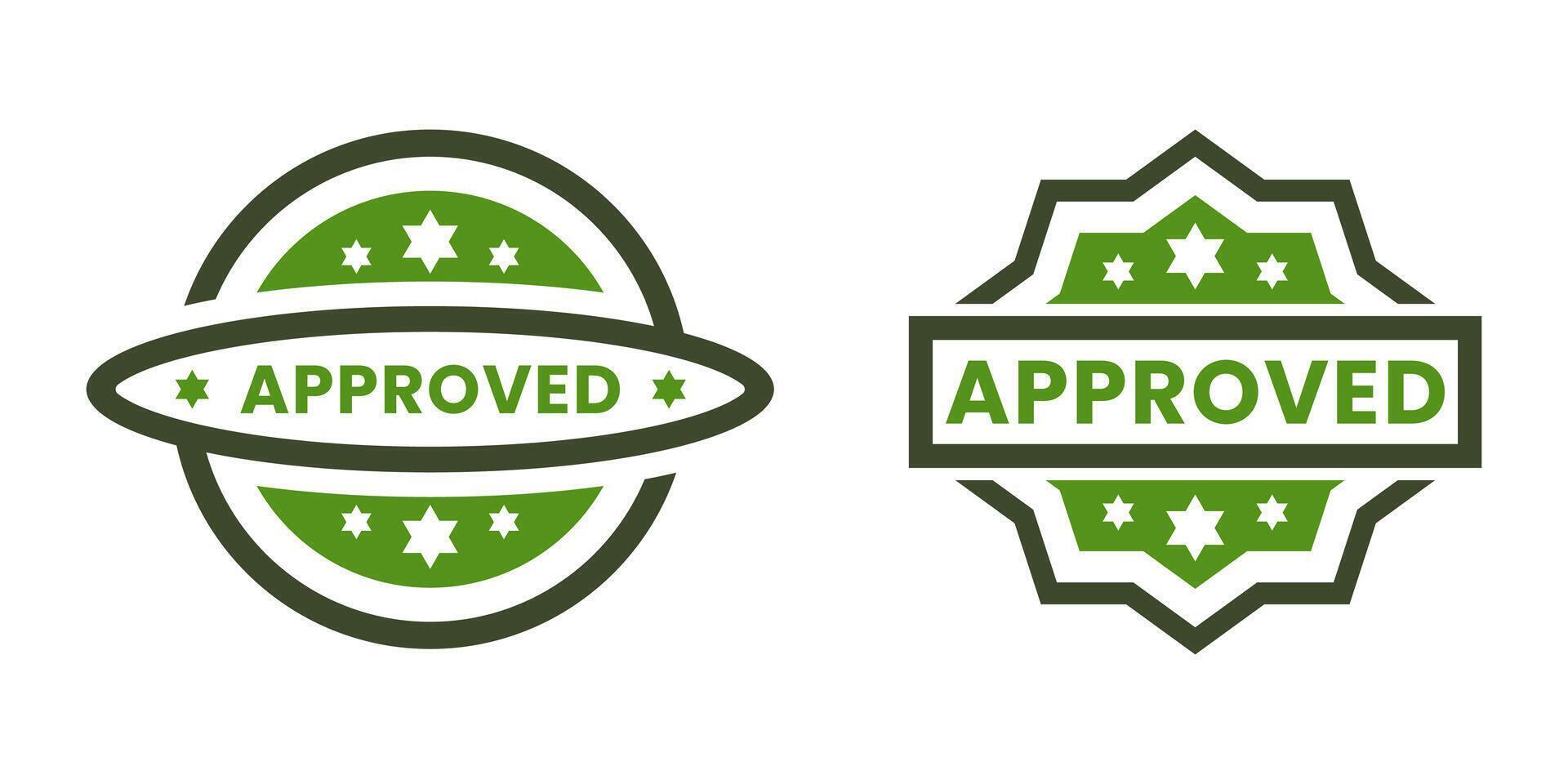 Approved stamp icon illustration on white background vector