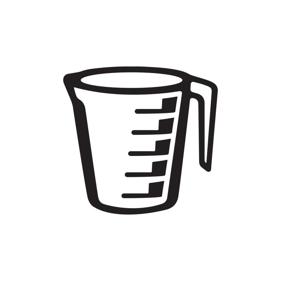 illustration of a measuring cup silhouette vector