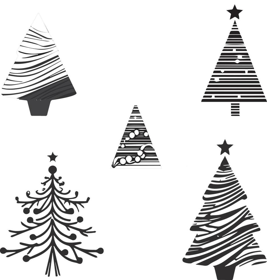 Festive Christmas Elements Collection or Holiday Icons and Decorations vector