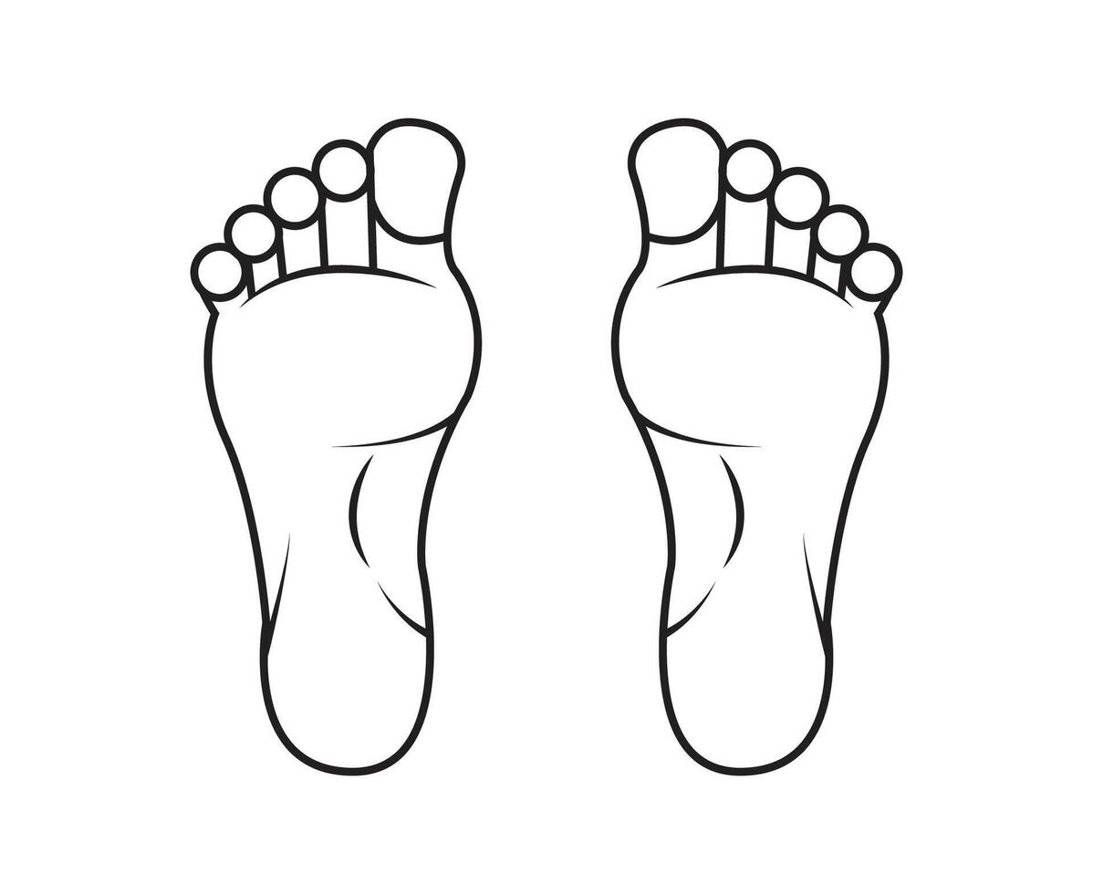 Foot icon set vector