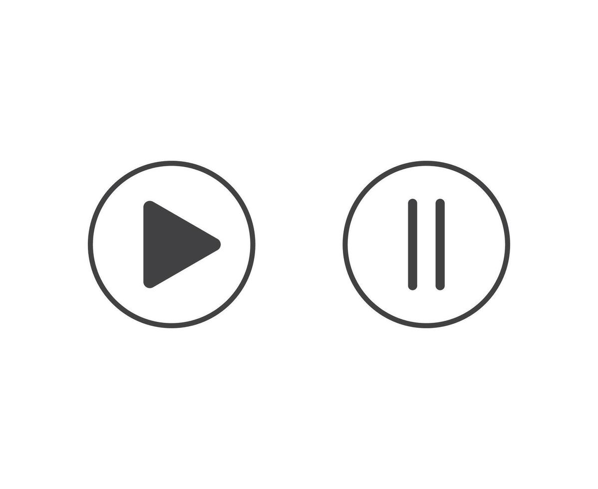 play button icon set vector