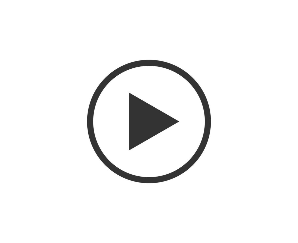 play button single icon vector