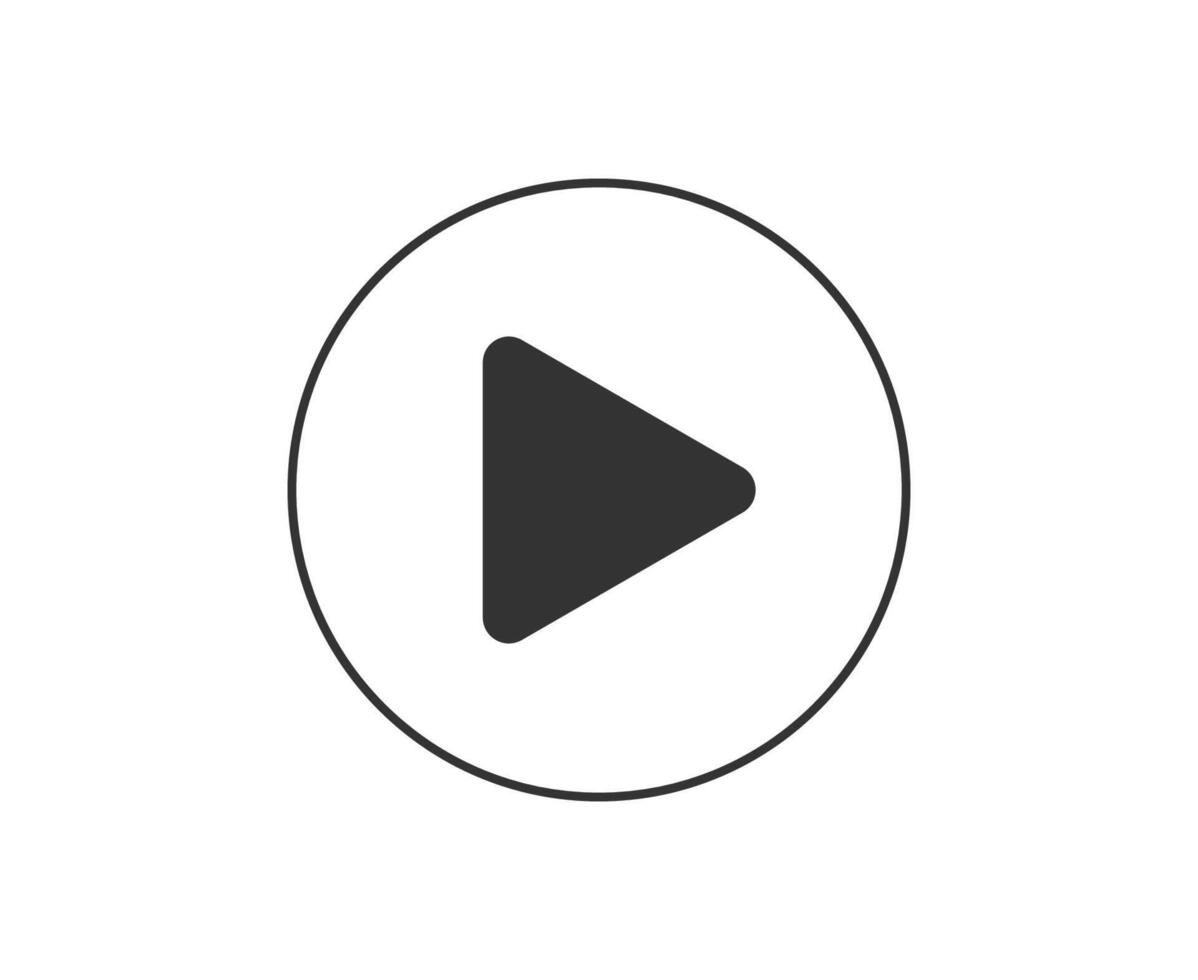 play button icon vector