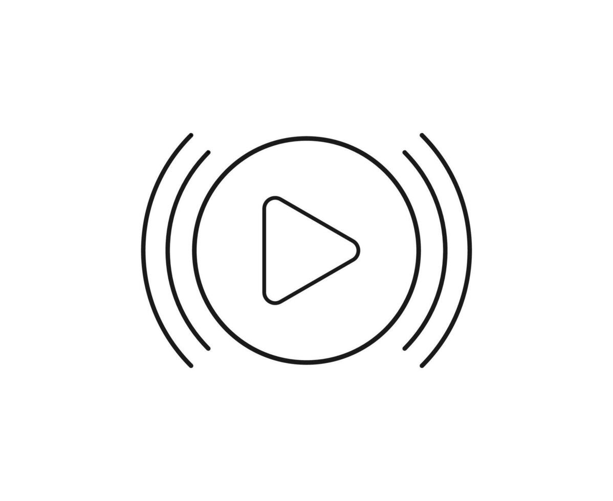 play button icon free vector