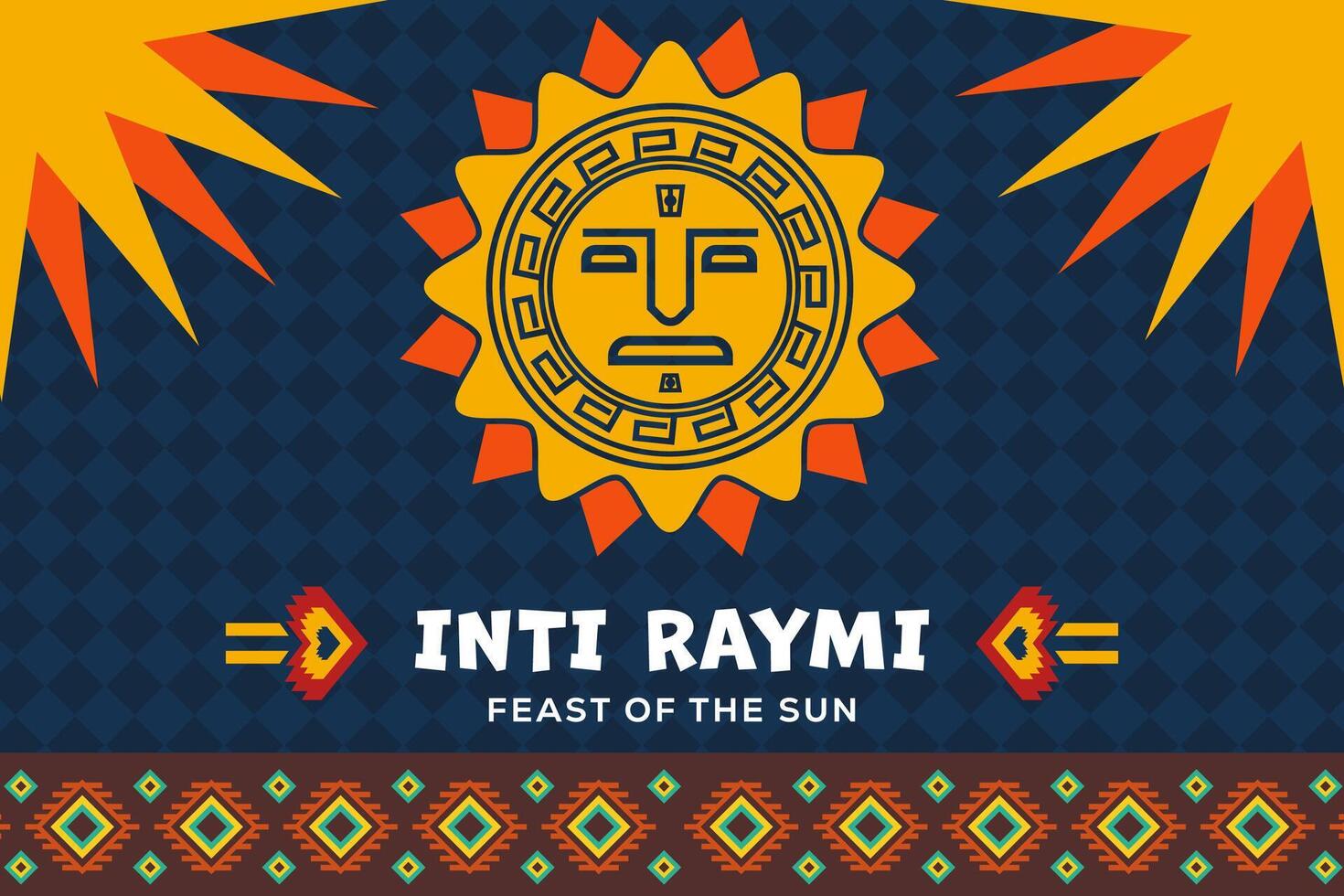 inti raymi feast of the sun background illustration vector