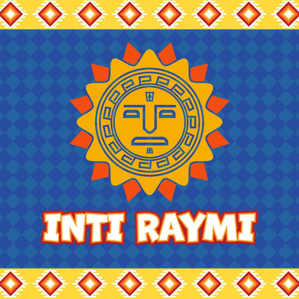 inti raymi festival of the sun illustration design vector