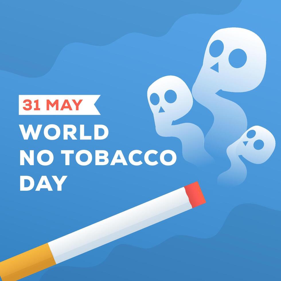 gradient illustration for world no tobacco day 31 may vector