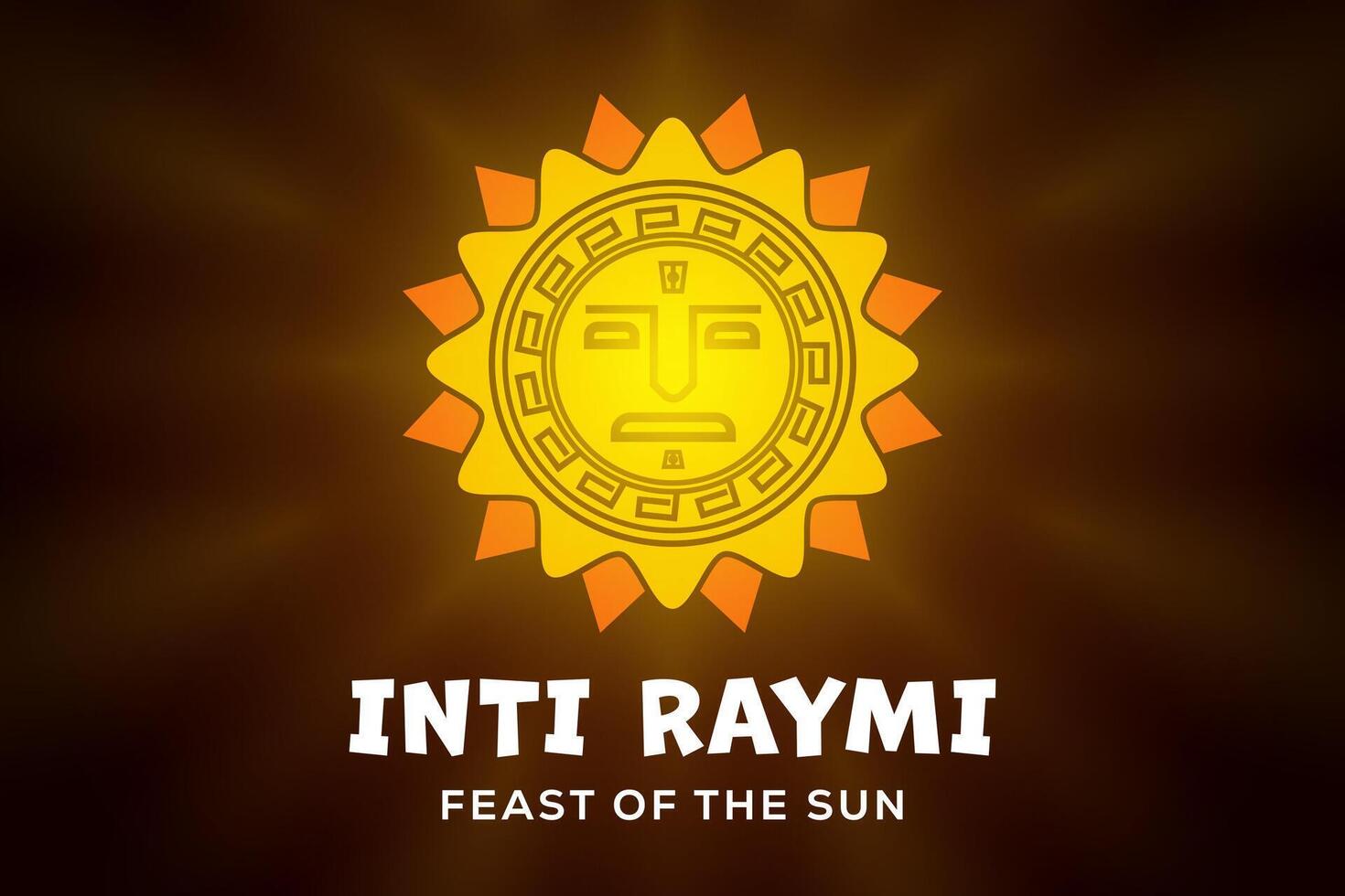 shiny illustration background inti raymi feast of the sun vector