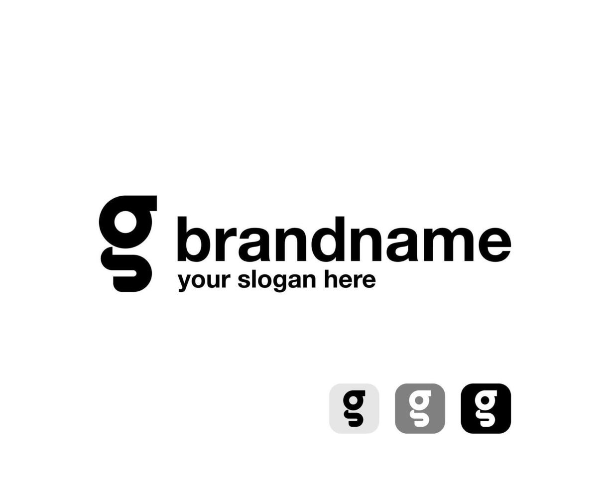 Letter G Lowercase Minimalist Modern Unique For Brand Business Logo Design Illustration vector