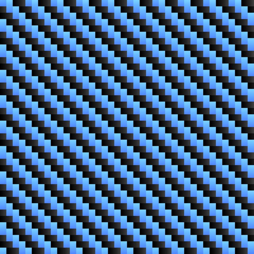 Black and blue diagonal fabric texture carbon fiber seamless texture pattern illustration. vector