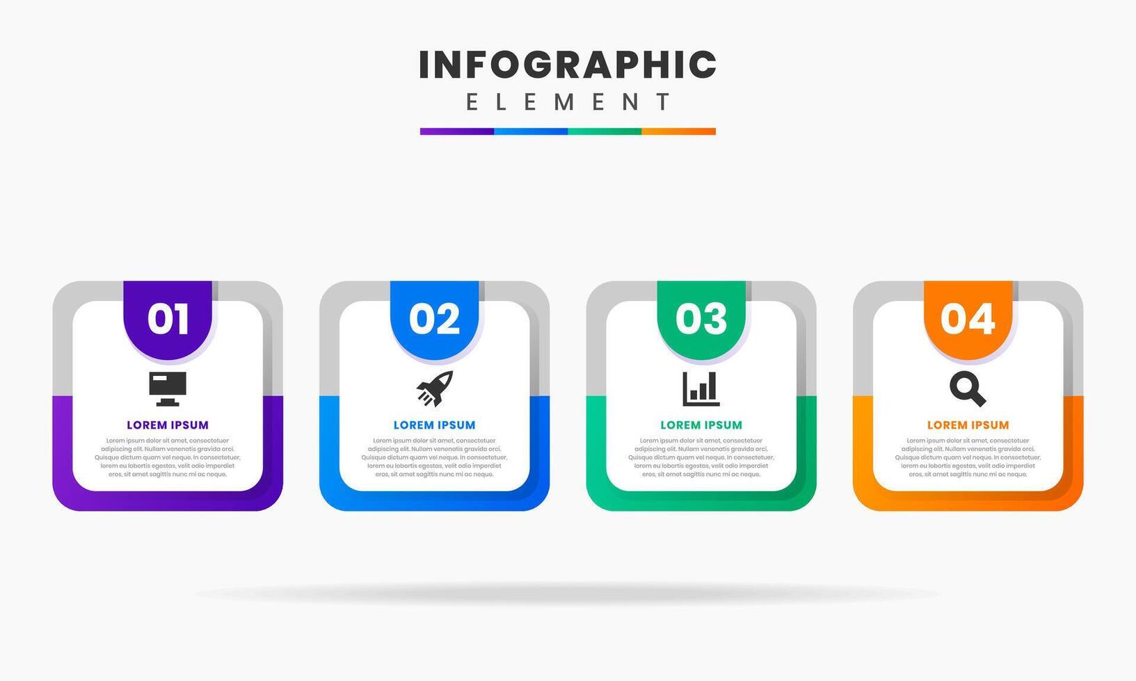 Rectangle Shape, Infographic Element Design Template can be used for process diagram, presentations, workflow layout, banner, flow chart, info graph. vector