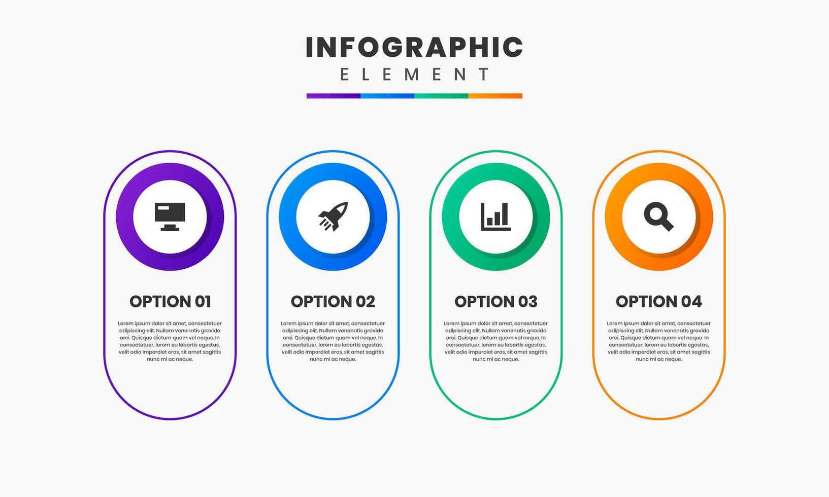 Infographic Element Design icon templates with Thin Line. Can be used for process diagram, presentations, workflow layout, banner, flow chart, infographic. vector