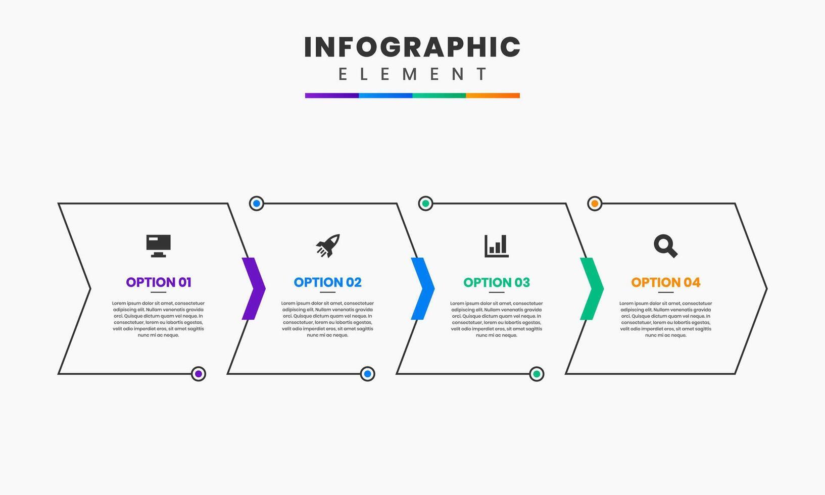 Line Infographic Element Design icon template can be used for process diagram, presentations, workflow layout, banner, flow chart, infographic. vector