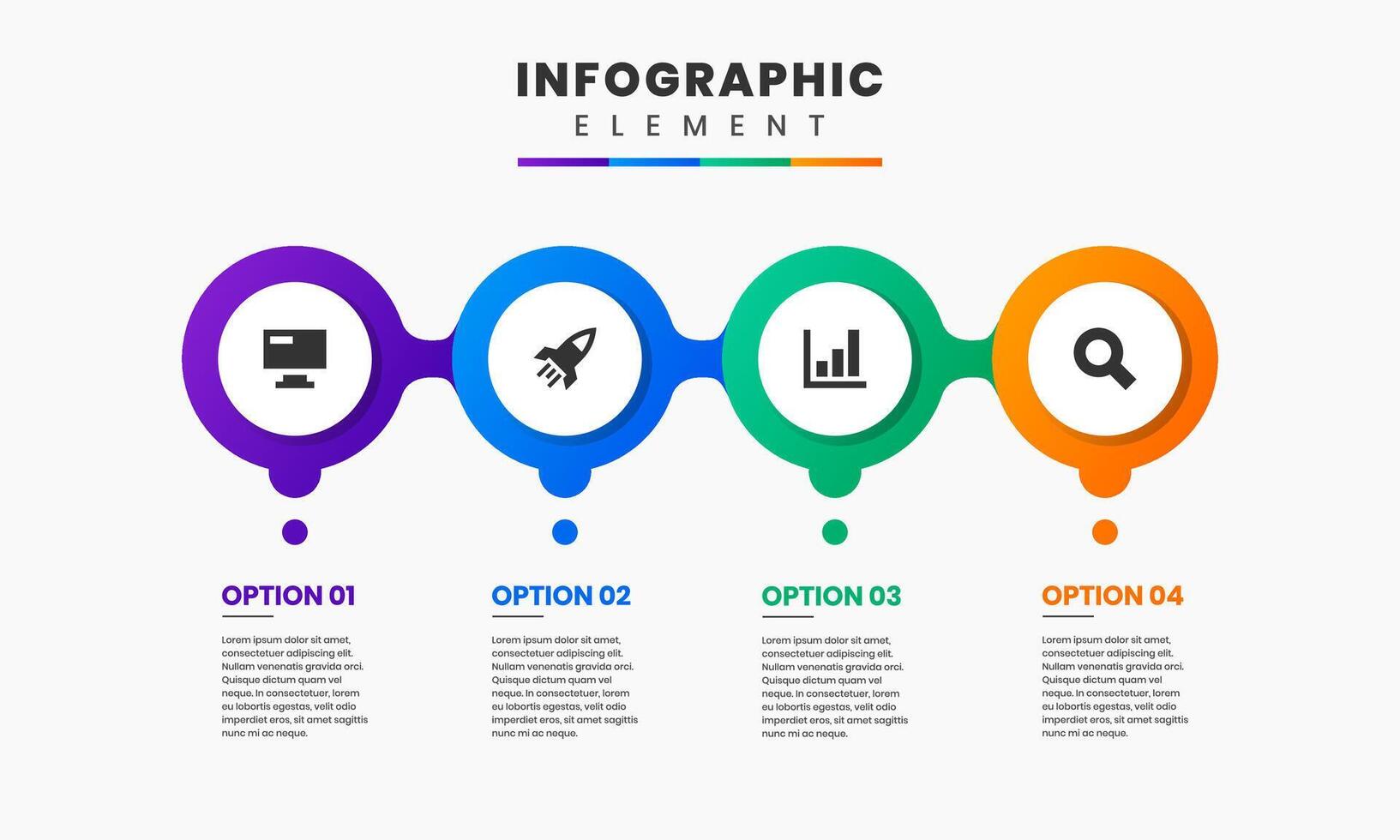 Timeline Infographic Element Design icon template can be used for presentations, workflow layout, banner, flow chart, infographic. vector