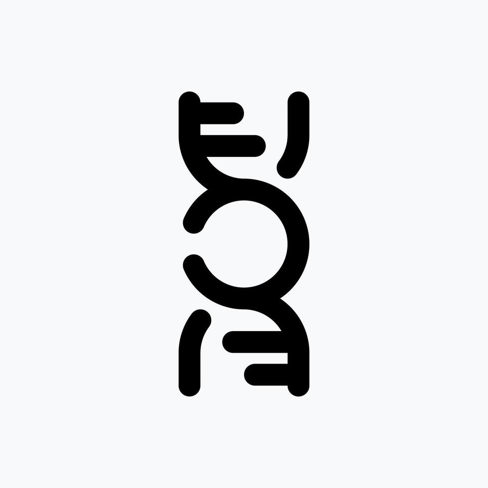 DNA Icon. Medical Icon. with Dotted Line Style. Perfect for Website Mobile app Presentation and any other projects. vector