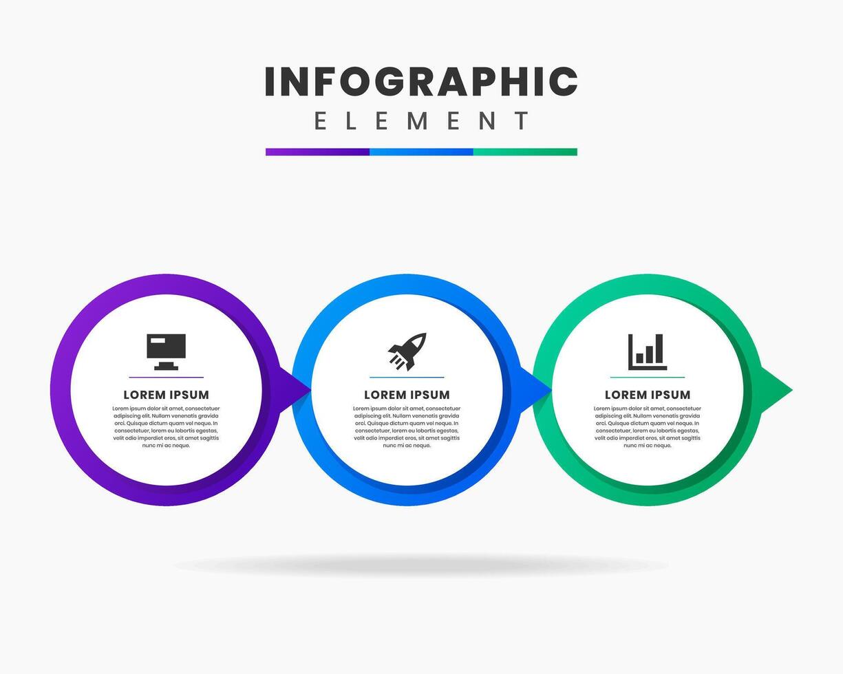 Timeline Circle Infographic Element Design icon template. Can be used for process diagram, presentations, banner, flow chart, infographic. vector