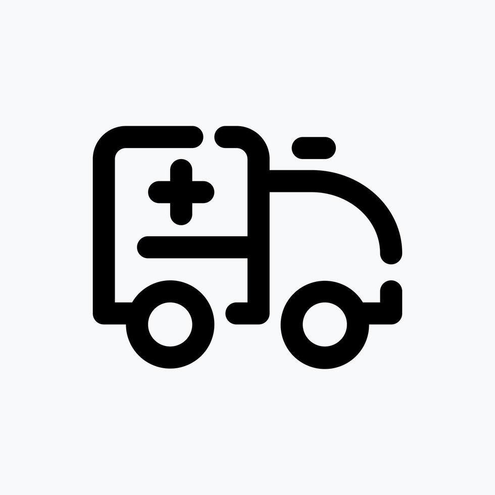 Ambulance Icon. Medical Icon. with Dotted Line Style. Perfect for Website Mobile app Presentation and any other projects. vector