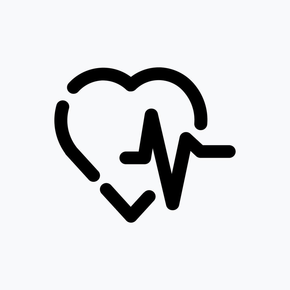 Heart Rate Icon. Medical Icon. with Dotted Line Style. Perfect for Website Mobile app Presentation and any other projects. vector