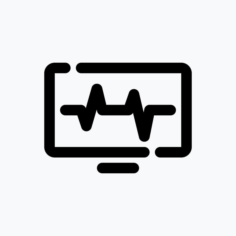 Cardiogram Icon. Medical Icon. with Dotted Line Style. Perfect for Website Mobile app Presentation and any other projects. vector