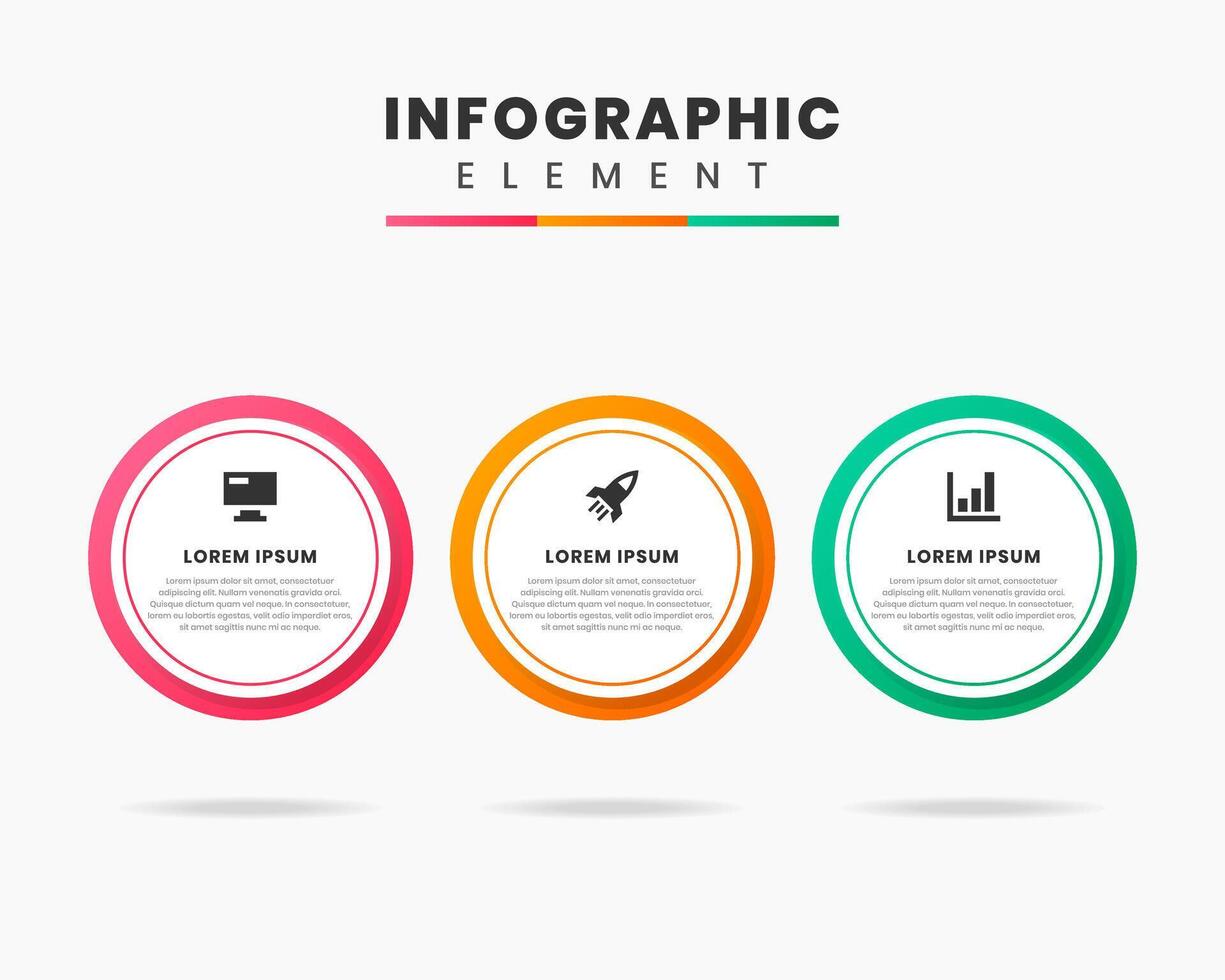 Circle Infographic Element Design icon template. Can be used for process diagram, presentations, workflow layout, banner, flow chart vector
