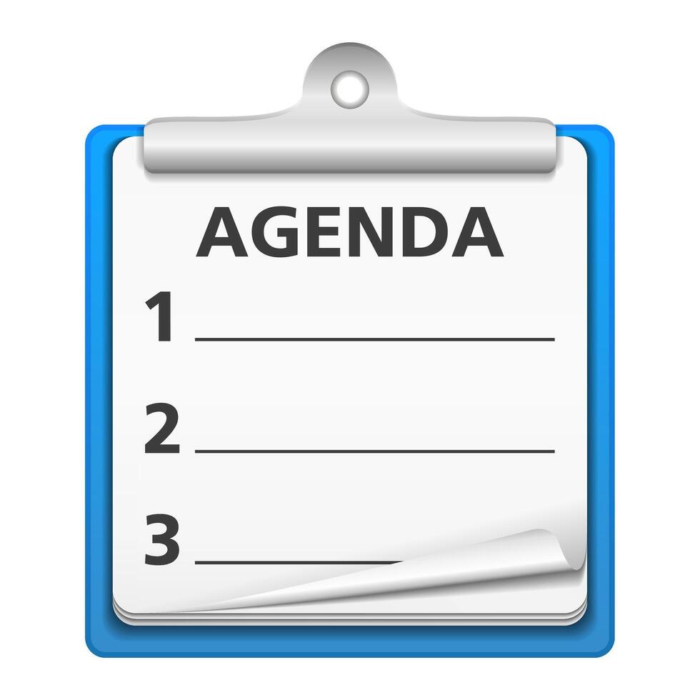 Clipboard with agenda vector