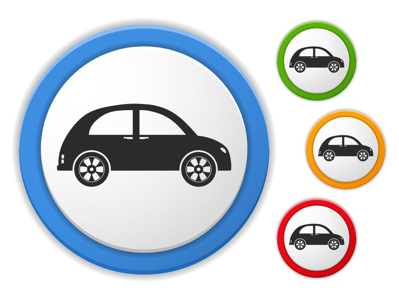 Retro car icon, four colors, vectpr eps10 illustration vector