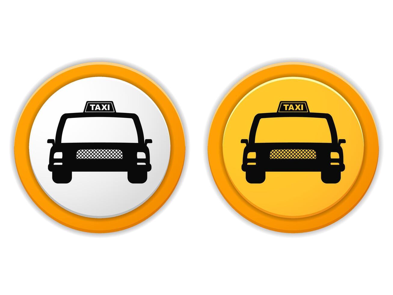 Taxi icons in circles vector