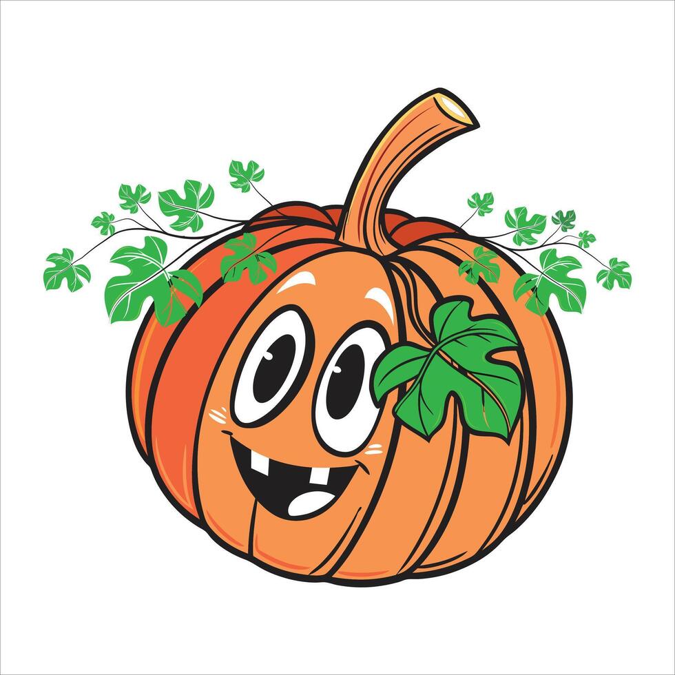 Pumpkin hand drawn in sketch style art vector