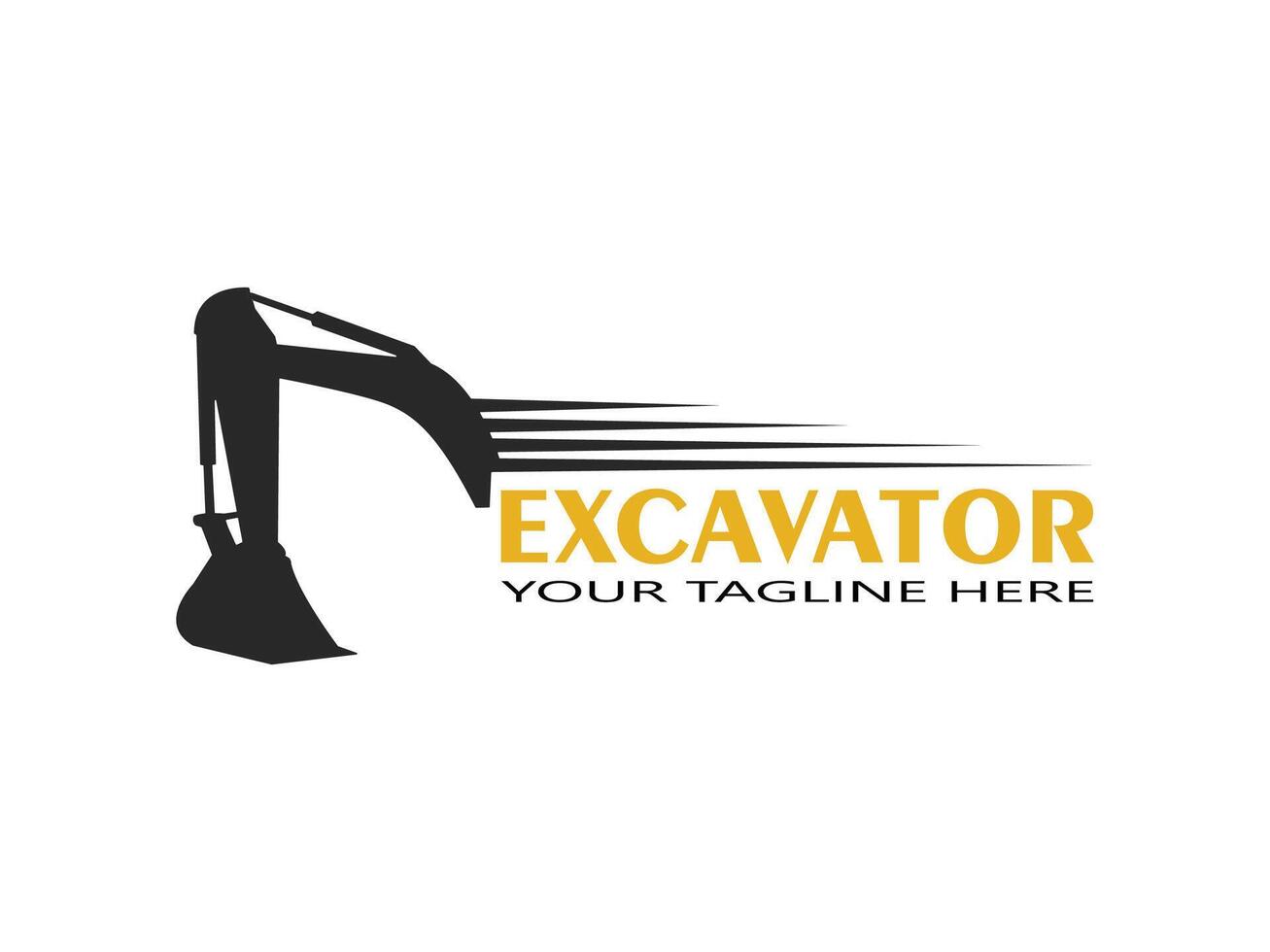 Illustration graphic of excavator construction, excavator earthworks, and heavy equipment logo design template vector