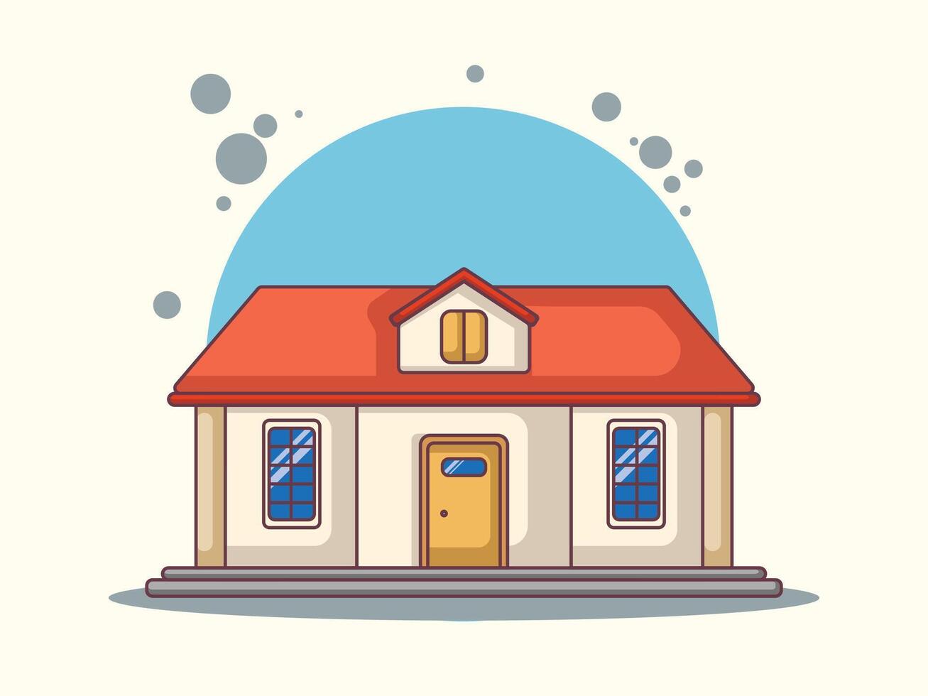 House icon in flat style. Home illustration on isolated background. Apartment building sign business concept vector