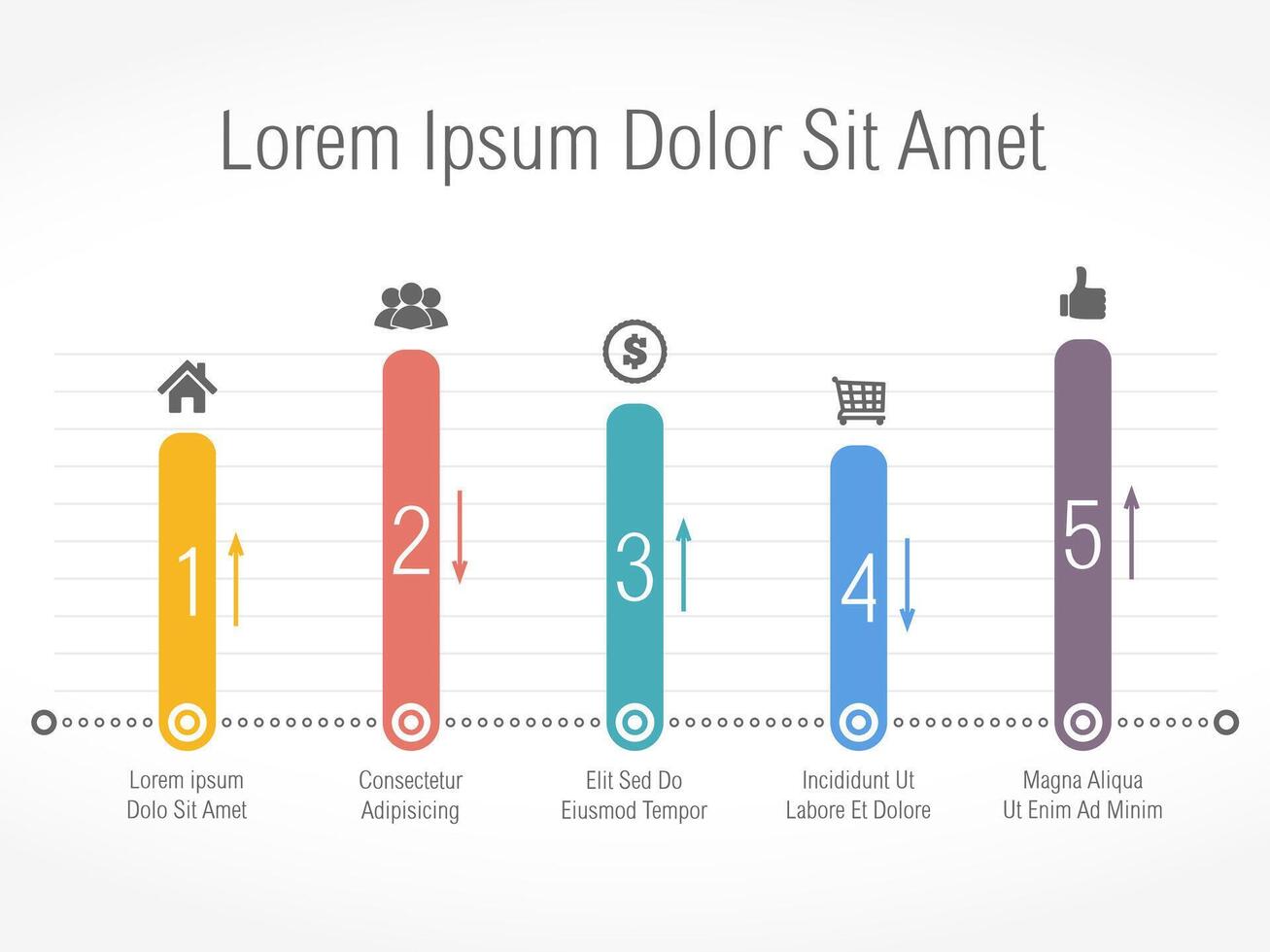 Bar chart design template vector