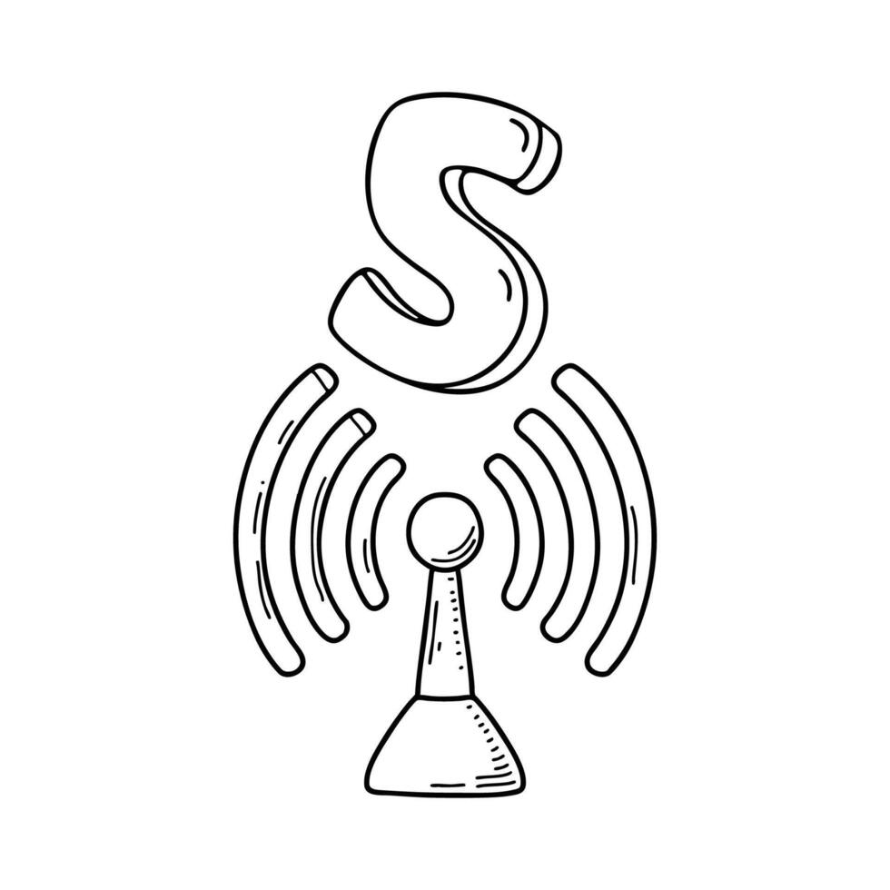 An illustration of letter S stand for Signal vector