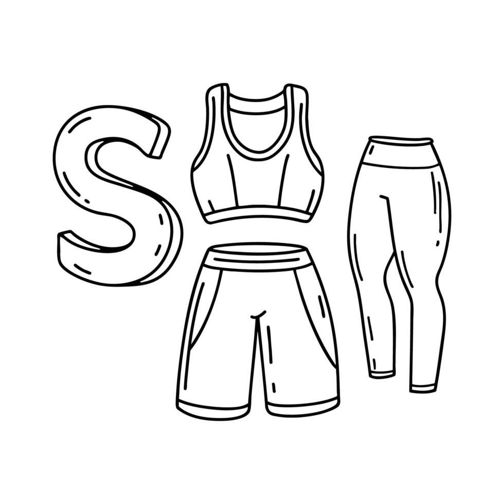 An illustration of letter S stand for Sportswear vector