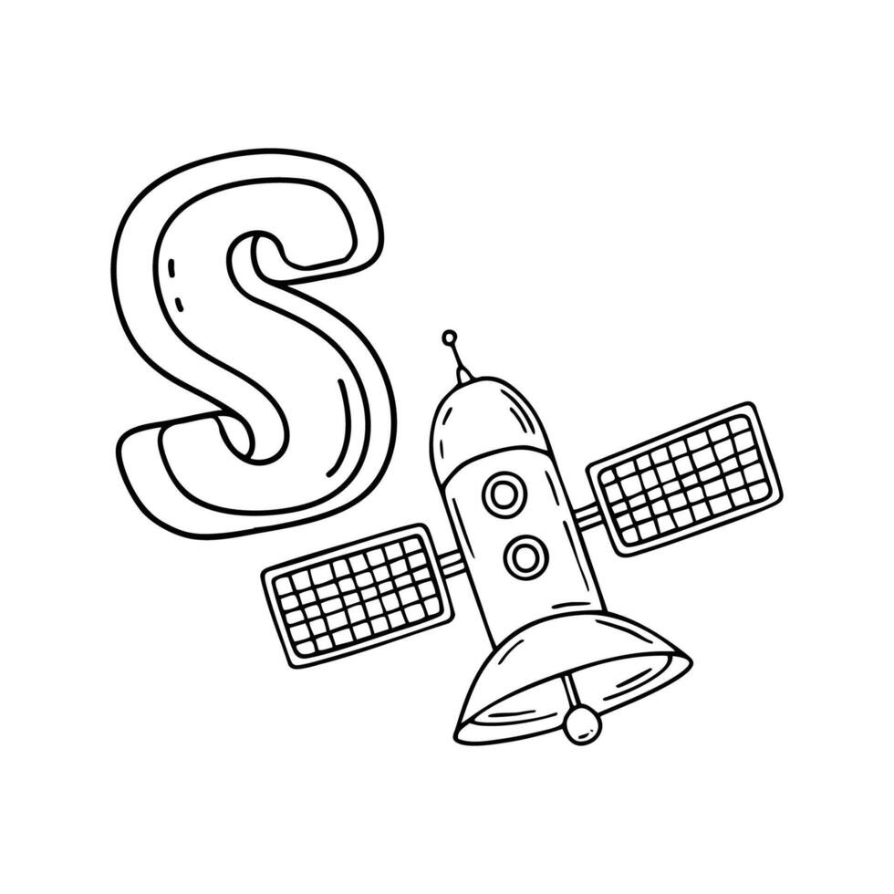 An illustration of letter S stand for Space Station vector