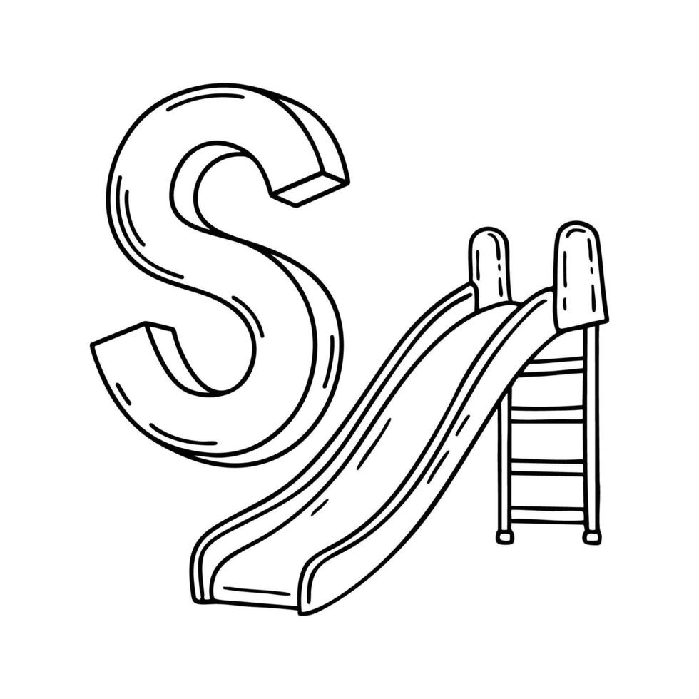 An illustration of letter S stand for Slide vector