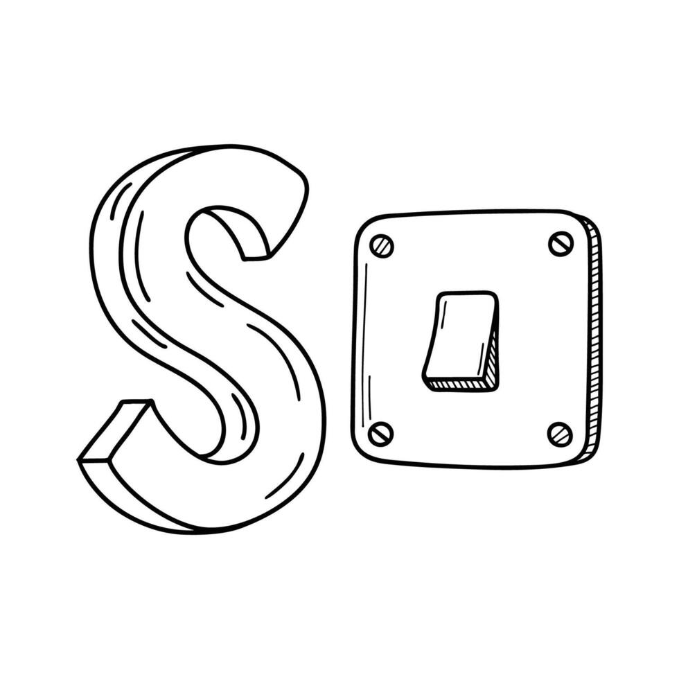 An illustration of letter S stand for Switch vector