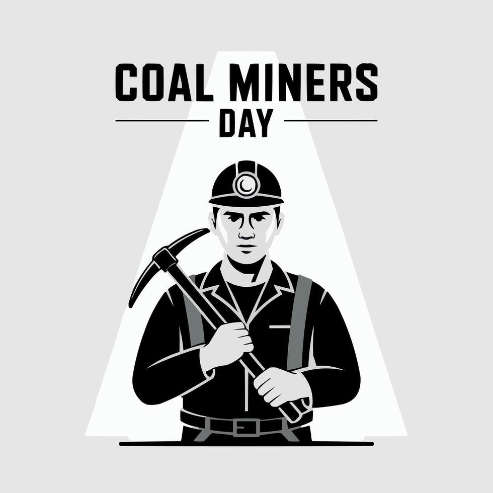 a poster with a miner holding a pickaxe vector